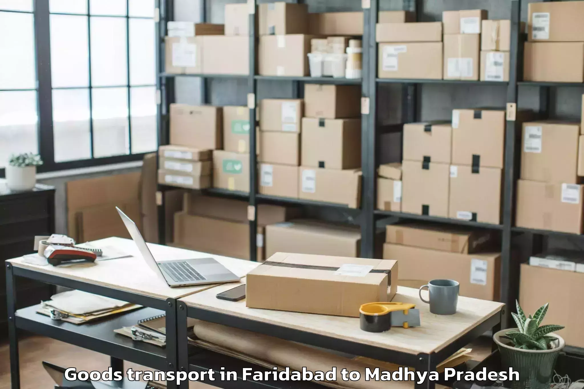 Affordable Faridabad to Panna Goods Transport